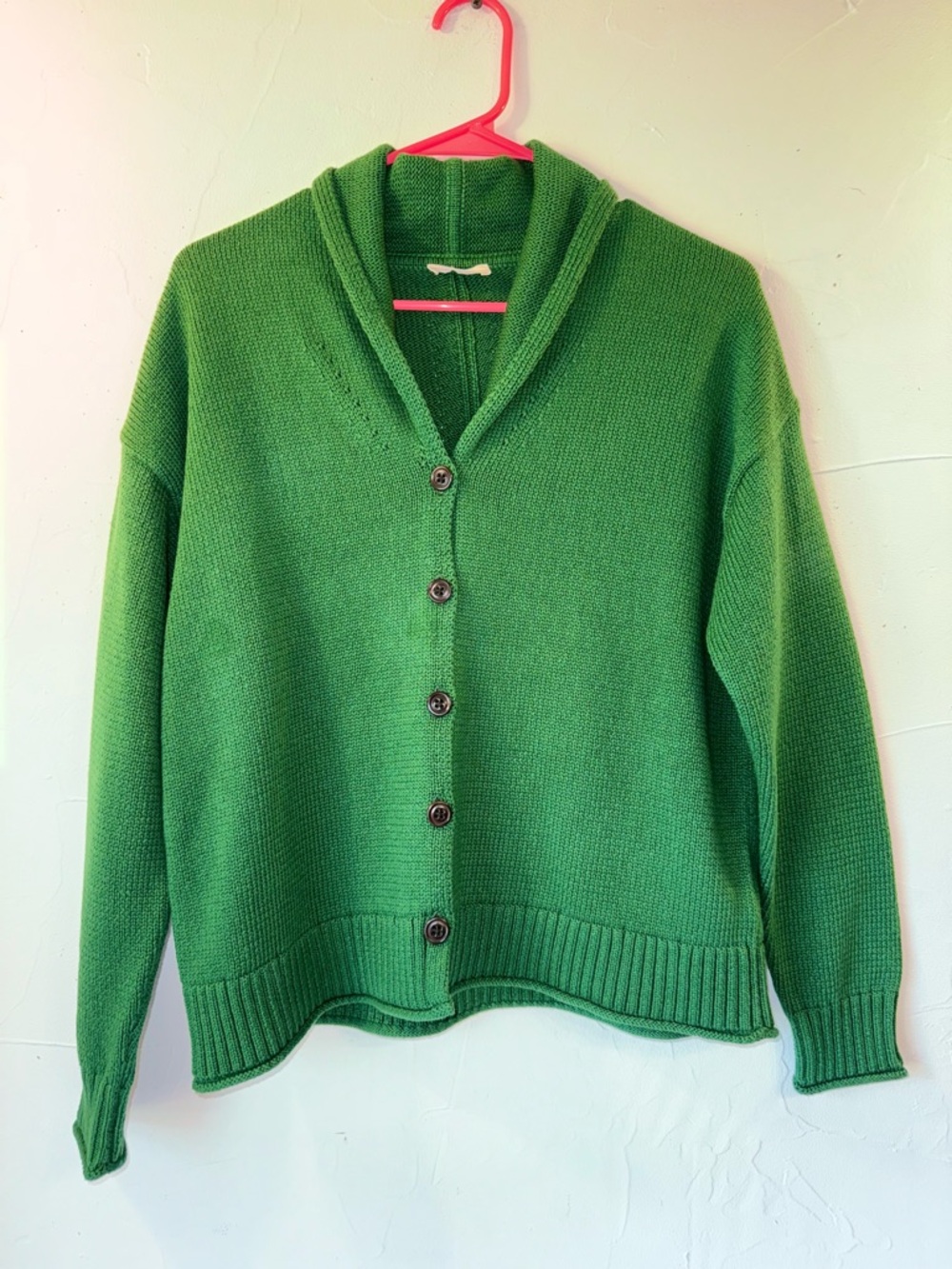 POETRY GREEN 100% COTTON BUTTON DOWN SWEATER SZ 6